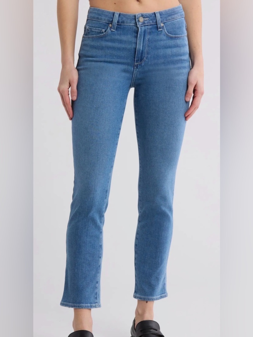 PAIGE HOXTON SLIM CROP STRETCH JEANS 11” INSEAM WOMENS SZ 32